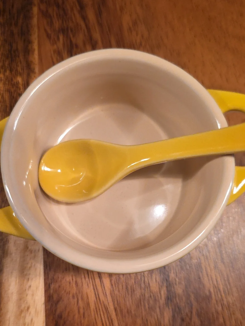 Le Creuset Dijon Yellow Condiment Pot Set W/Spoons 3 oz Each 12-23